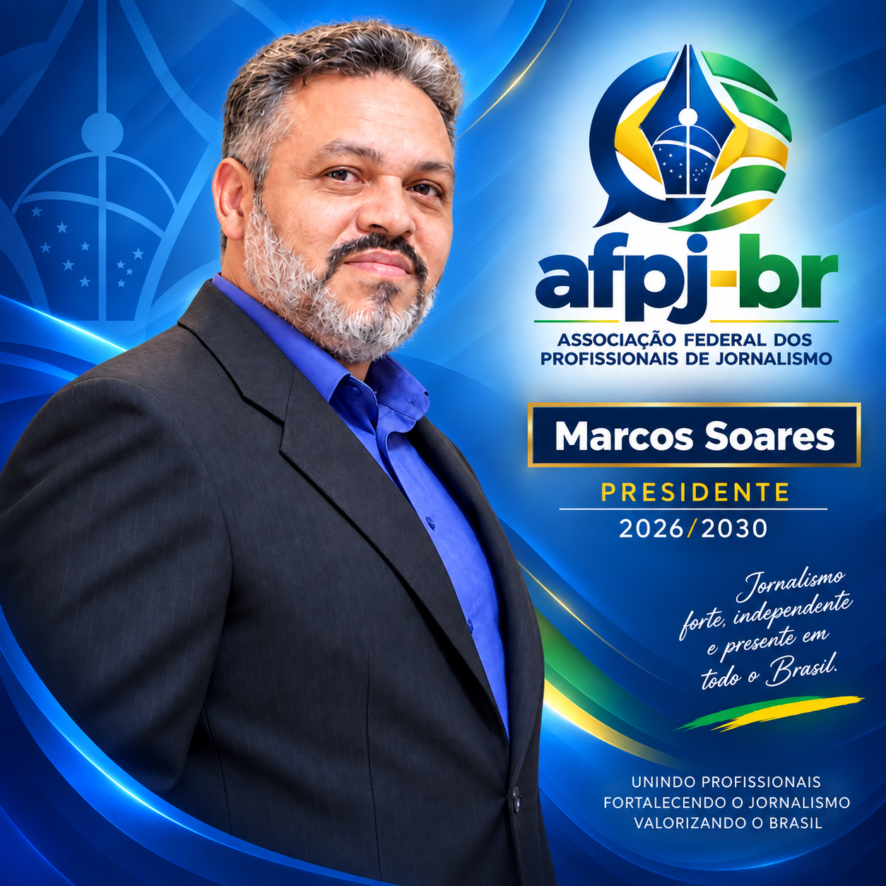 AFPJ-BR elege jornalista Marcos Soares como novo presidente nacional para mandato de quatro anos